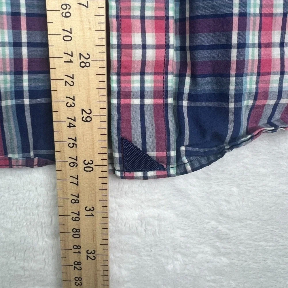 UNTUCKit Long Sleeve Shirt Mens XX-Large Blue‎ Pink Plaid Torrey Ridge Regular